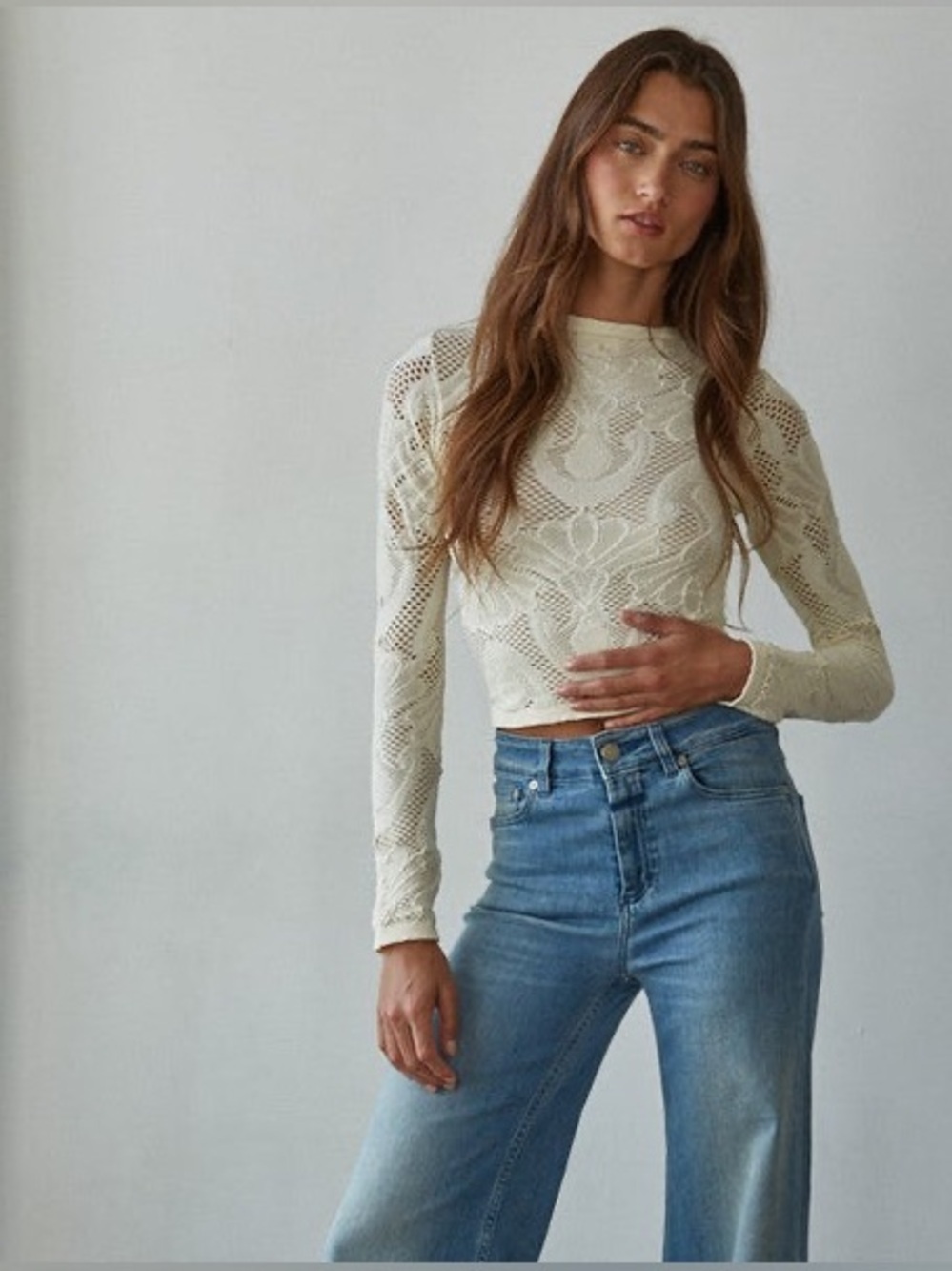 By Together Knit Jacquard Layering Top